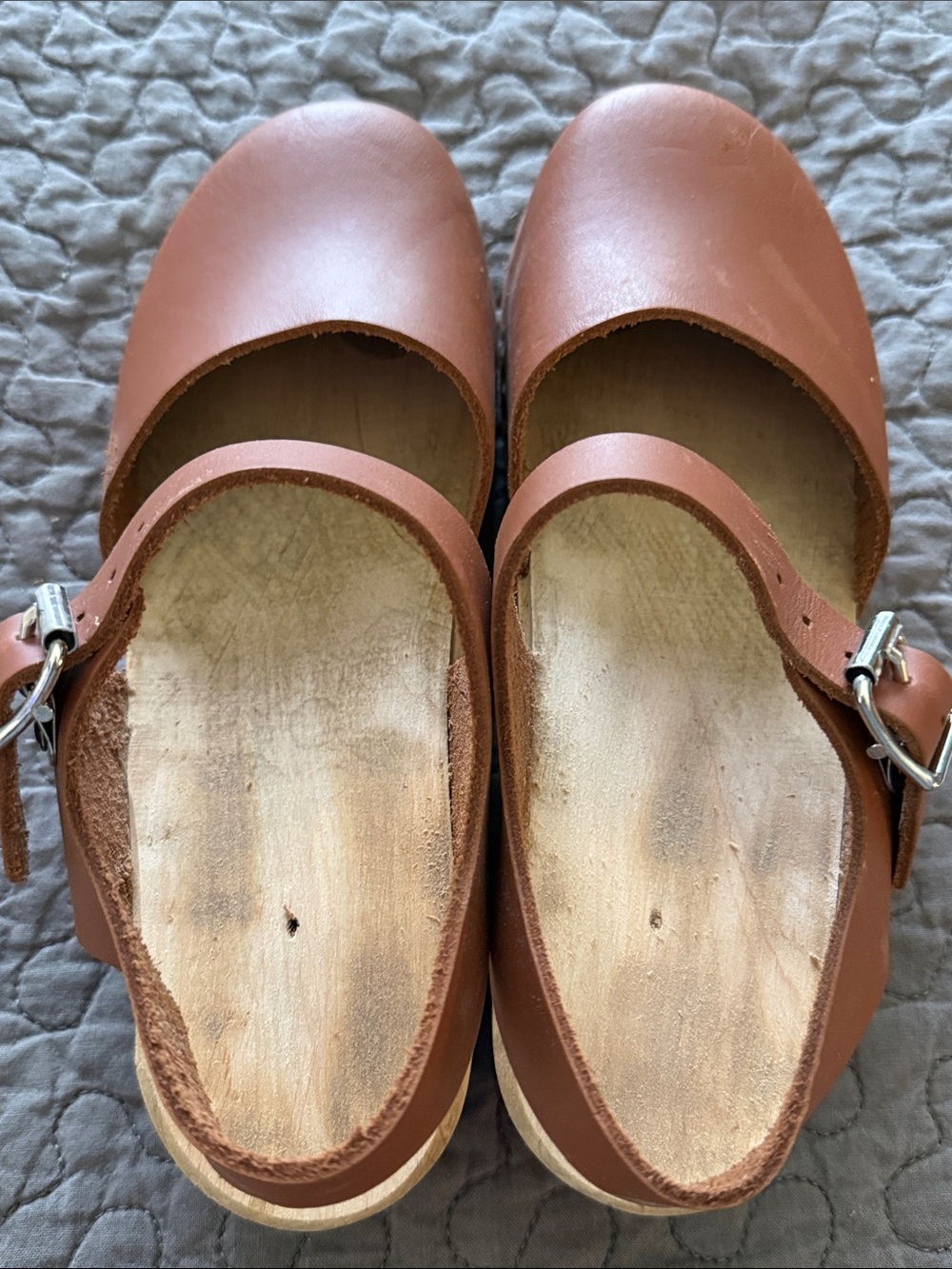 MIA Tan Leather Buckle Clogs - Picture 8 of 9